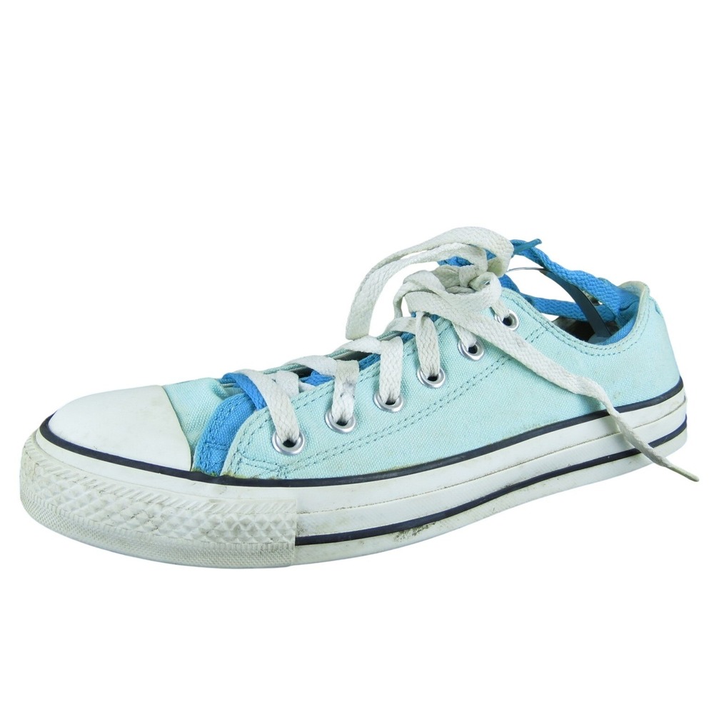 Converse Women Low Top Double Layer Sneaker Blue Fabric Sz 10 Medium  Used‎ 2025